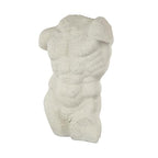 Deco 79 Polystone People Decorative Sculpture Textured Home Decor Statue with Black Speckles, Accent Figurine 13" x 8" x 20", White