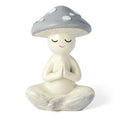 Meditation Mushroom Resin Statue - Cute Meditation Mushroom Statue for Desk Living Room Resin Figurine for Home Patio Office Decoration Cute Plant Statues for Tabletop Garden Backyard Decor - style: Meditation Mushroom B