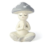 Meditation Mushroom Resin Statue - Cute Meditation Mushroom Statue for Desk Living Room Resin Figurine for Home Patio Office Decoration Cute Plant Statues for Tabletop Garden Backyard Decor - style: Meditation Mushroom B