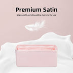DGAZ Silk Purse Organizer Insert For Hermes Kelly Danse 22 bag，Silky Smooth Bag Organizer，Luxury Handbag & Tote Shaper（Pink，22） - color: Pink