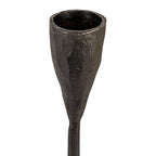 Creative Co-Op 16" H Hand-Forged Cast Metal Footed Taper Holder, Black