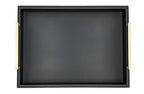 Decorative Coffee Table Tray - Ottoman Tray - color: Pitch Black
