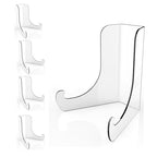 Boloyo Flat Back Acrylic Plate Display Stand , 3 Inch 5PC Clear Acrylic Display Holder Easel Base for Home Office Kitchen School Art Display - color: Flat Back, size: 3 inch(5PC)