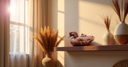 Hymmah Duck Home Decor Statue Rustic Home Decorations for Living Room, Boho Sculpture Resin Animal Collectible Figurines for Indoor Decor - color: Brown-m