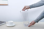 CYS EXCEL 10" Clear Glass Cylinder Vase Taper Down Flower Vase with 5" Wide Opening Elegant Centerpiece for Weddings, Events, and Home Décor - size: 10"H x 5"O x 3.5"B