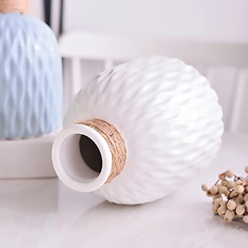 Ceramic Vase-Flower Vase Dried Flower Vase for Modern Home Decor, Fit for Foyer Living Room Fireplace Bedroom Kitchen,Decent Gift, 6.0" H (Blue) - color: Blue