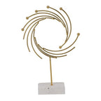 Abstract Sculpture, Modern Metal Ornament Hand Made Tabletop Decoration for Living Rooms and Offices, 11.8 x 7.9in