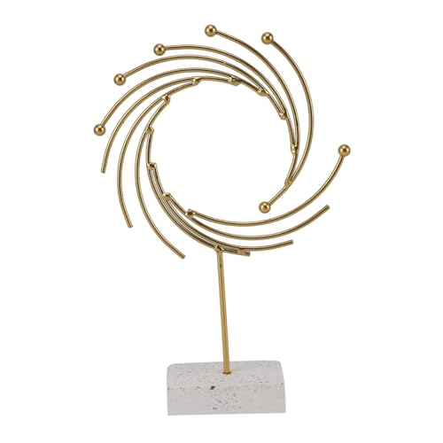 Abstract Sculpture, Modern Metal Ornament Hand Made Tabletop Decoration for Living Rooms and Offices, 11.8 x 7.9in