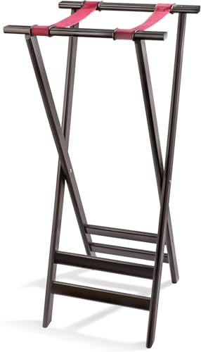 New Star 20038 Mahogany Finish Solid Birchwood Tray Stand, 38-Inch, Brown - size: Mahogany Finish (38-Inch)