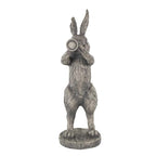 Deco 79 Polystone Rabbit Textured Sculpture with Telescope, 8" x 12" x 22", Gray - size: 8" x 12" x 22"