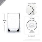 WGVI Quality Thick Weighted Clear Cylinder Glass Vases, 4" W x 6" H, Flower Arrangement Glass Candle Holders Wedding Centerpieces Terrarium Planter Floral Storage Container Pen Brush Holder, 1 Piece - size: 4"x6"H