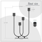 smtyle Halloween Black Candle Holders for Taper Candles Set of 4 Candelabra with Iron-0.8" Diameter Candlestick Ideal for for Table Centerpiece - color: Black