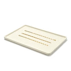Microfiber Jewelry Trays Stackable Ring Earring Bracelet Necklace Bangle Watch Display Tray Drawer Organizer 13.77 * 9.44 * 0.59inch (White - color: Beige, size: 35*24cm Tray