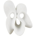 Deco 79 Polystone Abstract Decorative Sculpture Wavy Shaped Home Decor Statue with Cutouts and Speckled Texturing, Accent Figurine 9" x 7" x 12", White - size: 9" x 7" x 12"