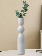 Tall Skinny Vase 15 Inch Thin Vases, Handmade Ceramic Flower Vase Modern Minimalist Style for Living Room, Home, Office, Centerpiece,Table, Wedding Party (White - color: 15inch&white