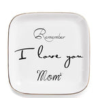 Gifts for Mom, Mother's Day Birthday Gifts for Mom from Daughter,Ring Dish Jewelry Tray Gifts -Remember I Love You Mom Jewelry Dish Ring Trinket Tray - style: Remember I Love You Mom