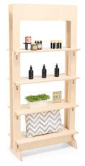 27 x 57.5 Shelving Display, Floor Standing, Collapsible, Eco-Friendly - Natural