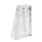 Crystal Flower Vase with Glacial Texture,Heavy Duty Large Clear Vase for Dining Table Kitchen Office Home Shelf Display Wedding Living Room Centerpieces - color: M-cv266a-m