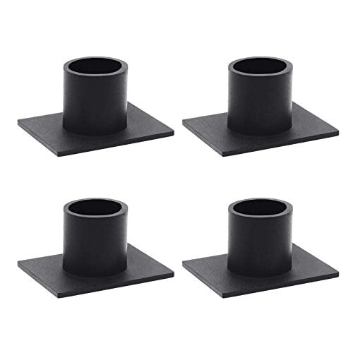 Black Taper Pillar Candle Holders, Set of 4 Candlestick Holder Centerpieces for Home Decoration, Wedding Anniversary, Party, Housewarming Gifts - color: 203084-4