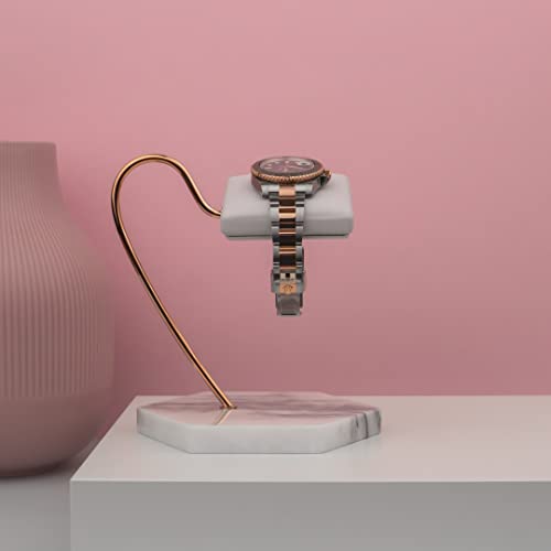 LYS&LYX Watch stand watch display stand watch holder watch Handcrafted watch holder (White/Rose/White) - color: white/rose/white