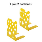 1 Pair 2pcs Yellow Cheese Heavy Metal Cookbook Ends to Hold Books, Book Ends for Kitchen and Home Decorative