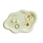 Gifts For Women Green Cloud Ceramic Jewelry Dish Tray, Vanity Ring Dish Ceramic Trinket Ring Holder, Room Decor Aesthetic,Decorative Cloud Vanity Key Tray Present for Wife Mom Daughter (Cloud-Green) - style: Cloud-Green