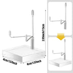 Kigley 8 Pcs Adjustable Metal Arm Display Stand Crystal Holder Easel Display with Acrylic Base Easel Rock Mineral Stand for Geodes Mineral Agate Collection (Silver,1.57 x 1.57 x 2.95 Inches) - color: Silver, size: 1.57 x 1.57 x 2.95 Inches
