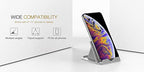 MoKo Phone/Tablet Stand, Foldable Tablet Holder Compatible with iPhone 17/17 Air/17 Pro/17 Pro Max, iPhone 16/Pro/Pro Max/Plus, iPhone 15/Pro/Pro Max/Plus, iPhone 14/Pro/Pro Max/Plus, Gray - color: Gray, size: Small Size