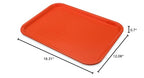 Carlisle FoodService Products CT121624 Café Standard Cafeteria / Fast Food Tray, 12" x 16", Orange - color: Orange