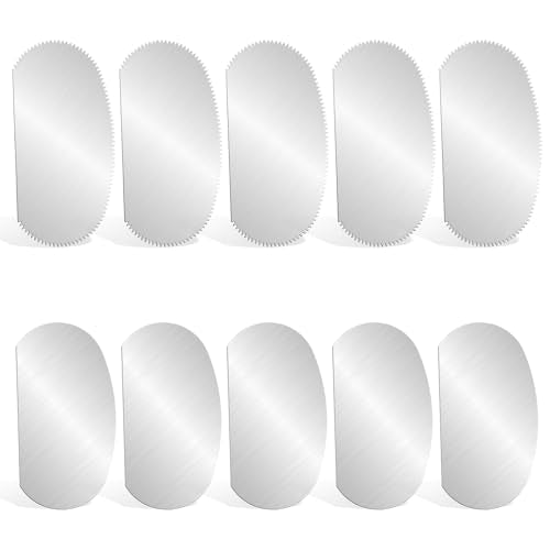 10 Pcs Metal Ribs for Pottery Clay Scraper Stainless Steel Pottery Tools Clay Ribs Serrated Sculpture Cutter Scraper Crafts Tool Ceramics Sculpting Tools Kit for Texturing Modeling Potter Artists