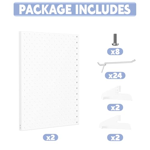 WALMANN Metal Tabletop Pegboard Display Standing Pegboards for Craft Shows, 12" x 16" Countertop Peg Board with Hooks for Jewelry & Accessories (Cream-White Pegboard with Hooks) - style: Cream-White Pegboard with Hooks