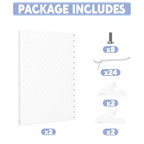 WALMANN Metal Tabletop Pegboard Display Standing Pegboards for Craft Shows, 12" x 16" Countertop Peg Board with Hooks for Jewelry & Accessories (Cream-White Pegboard with Hooks) - style: Cream-White Pegboard with Hooks