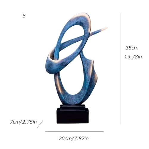 Desk Decor Simple Modern Home Interior Decorations Ornaments Abstract Art Gift Living Room TV Cabinet Creative Housewarming(B)