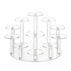 DIWNELEM Round Acrylic Jewelry Stand Acrylic Display Riser Stands Dessert Tower Display Tower for Watch,Jewelry,Rings,Earrings,Mini Figurines,Cupcakes(Clear,11Tier) - size: Clear-11 Tier