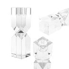 Crystal Candle Holders Set of 3, Clear Taper Candle Holder Decor, Table Centerpieces for Home Party and Wedding Decoration(3.9''/5.9''/7.9'' Height)