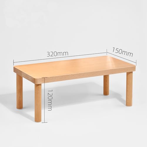 Wood Display Risers, Organizer Stand, Riser Stand for Figures, Cupcake, Perfume and More (Wood S 32*15*12cm/12.60*5.91*4.72inches) - color: Wood S 32*15*12cm/12.60*5.91*4.72inches