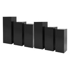 3/6 PCS Square Tall Pedestal Stand Metal Square Pedestal Stand Tall Pedestals Cake Stands for Party Wedding Birthday (Black, 6Pcs) - color: Black, size: 6Pcs
