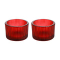 2 Pcs Glass Tealight Candle Holder Clear Tea Light Candle Cups Votive Candles Holders Containers Floating Candles Holders Dining Table Candle Holder Wedding Table Centerpieces Red - color: Red
