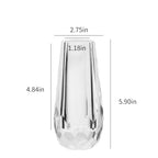 Small Crystal Flower Bud Vase Decorative Vase for Home or Dinner Table Outline Dimensions W2.8 x H5.9 with Gift Box - size: 7x15cm