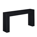 Plank+Beam Grand Console Table, 66 Inch Modern Solid Wood Sofa Table, Narrow Entryway Table for Hallway, Behind The Couch, Living Room, Foyer, Black Wirebrush - color: Black Wirebrush, size: 66 Inch