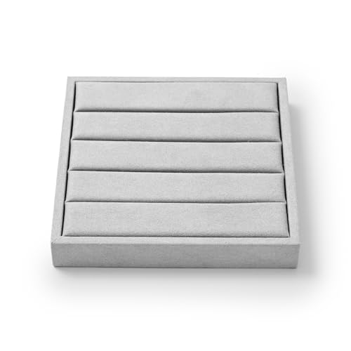 Oirlv Microfiber Velvet Ring Display Stand Small Ring Tray Modular Jewelry Storage & Display Tray - style: P13513
