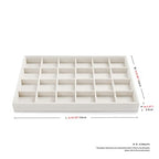 Oirlv Stackable 12 Girds Jewelry Trays Jewelry Storage Tray Showcase Display Organizer(13.8" X 1.4"X 9.4") - size: 12 Grids