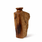 Vitex Pubescens Vahl Wooden Vase, Handcrafted from a Single Block of Natural Wood, Unique Decorative Vase, 11.8" H x 5"x6.5" D