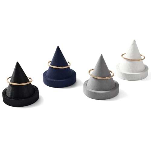 Microfiber Single Bracelet Bangle Display Stand Jewelry Bracelet Bangle Cone Display for Selling(Blue) - color: Blue