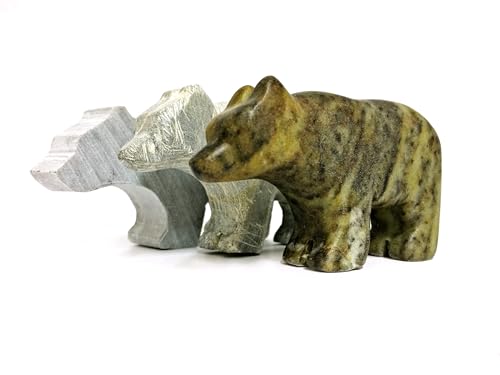 STUDIOSTONE CREATIVE DIY Arts & Crafts Carving Kit Kids Adults Bear Sculpture Soapstone