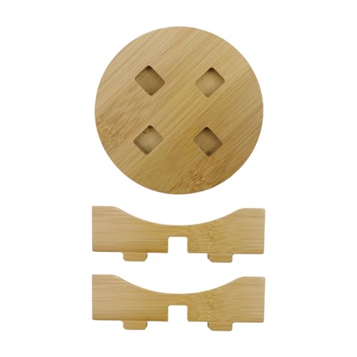 Oedema 4.45-inch Solid Wood Mini Plant Stand Short Flower Stand Round Plant Riser for Small Items, Flower Pot, Small Plant, Gift, Tabletop Decor, Office - size: 4.45inch/113mm
