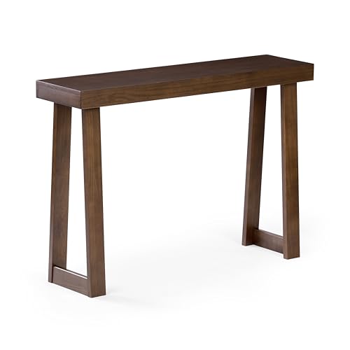 Plank+Beam Solid Wood Console Table, 46 Inch, Sofa Table, Narrow Entryway Table for Hallway, Behind The Couch, Living Room, Foyer, Easy Assembly, Walnut - color: Walnut, size: 46" Console Table