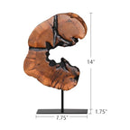 WELLAND Rustic Date Tree Sculpture, Wood Tabletop Sculpture Collectible Decoration for Home Office Decor - size: Small