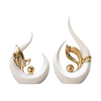 2-Piece Abstract Art Statue Craft, Creative Minimalist