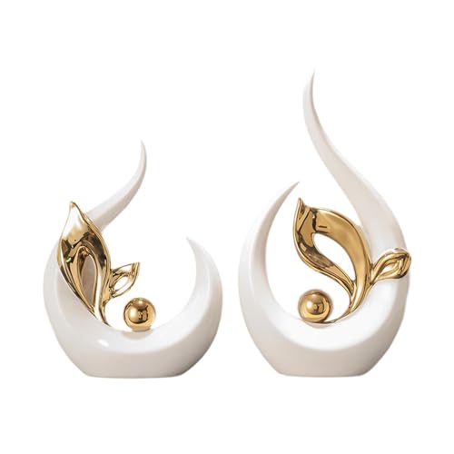 2-Piece Abstract Art Statue Craft, Creative Minimalist